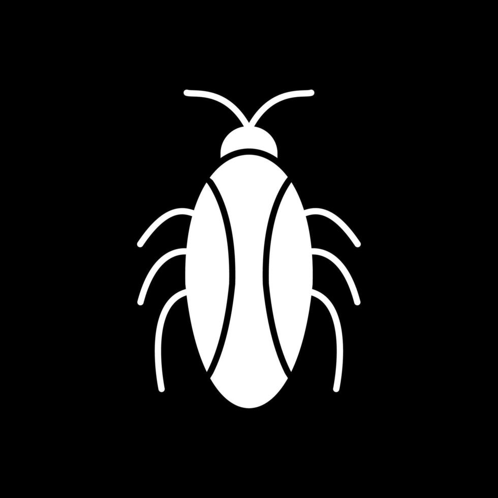 Cockroach Glyph Inverted Icon vector