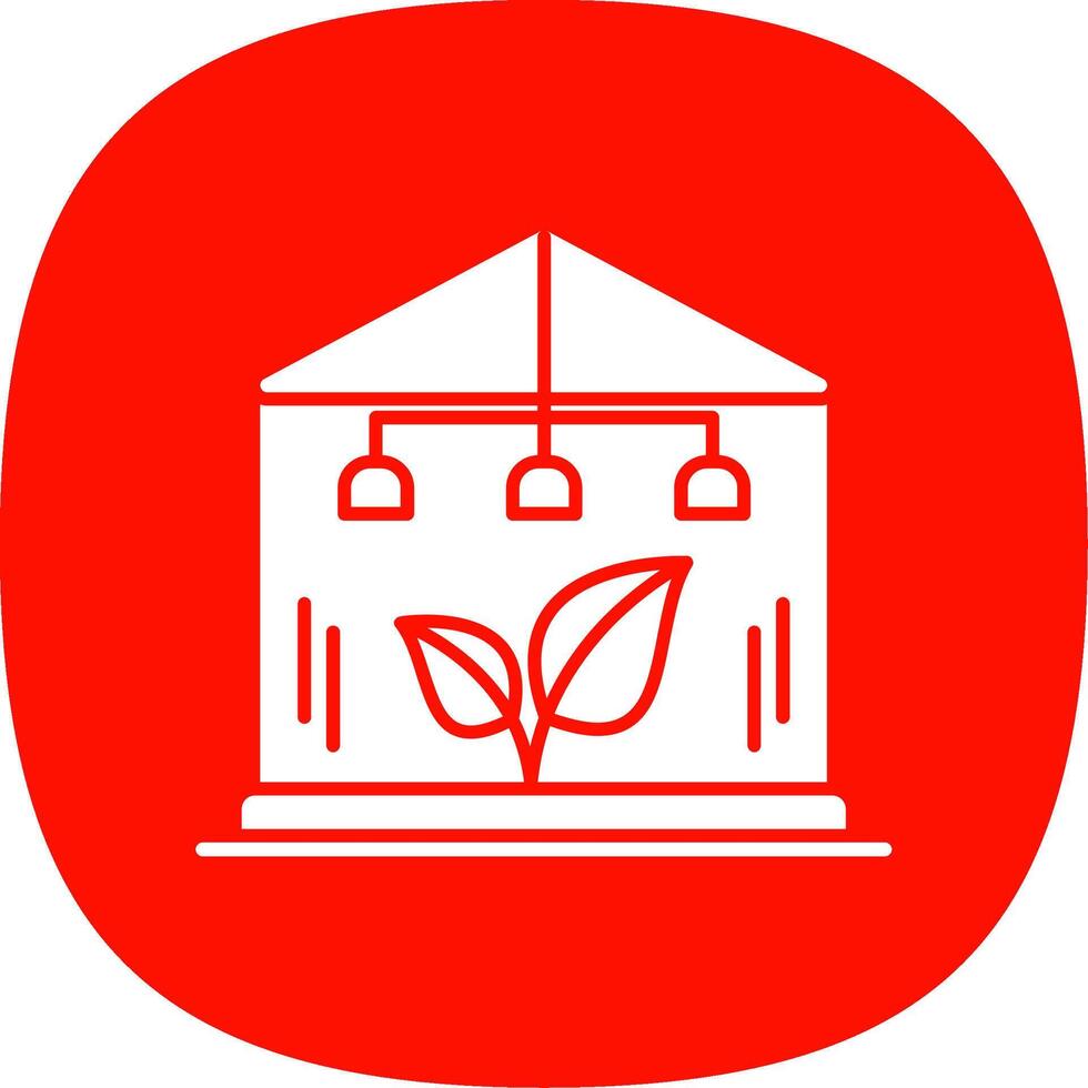 Greenhouse Glyph Curve Icon vector