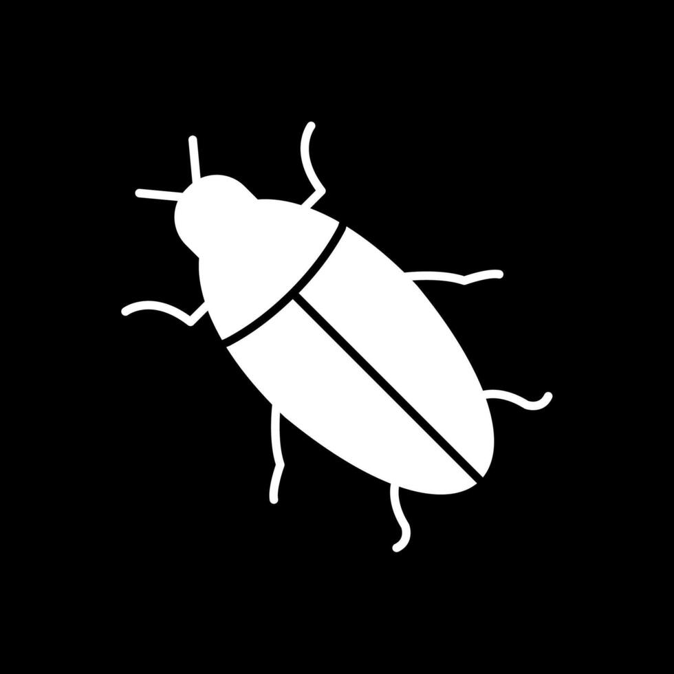 Cockroach Glyph Inverted Icon vector