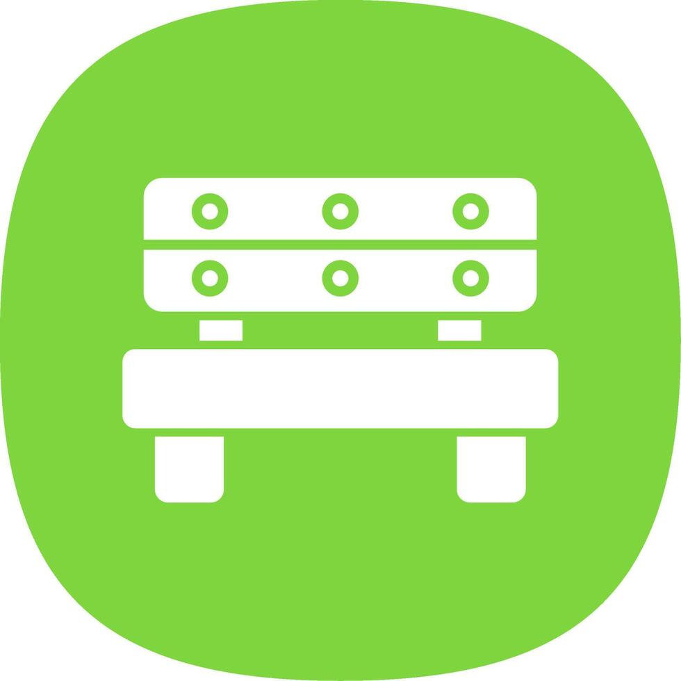 Bench Glyph Curve Icon vector