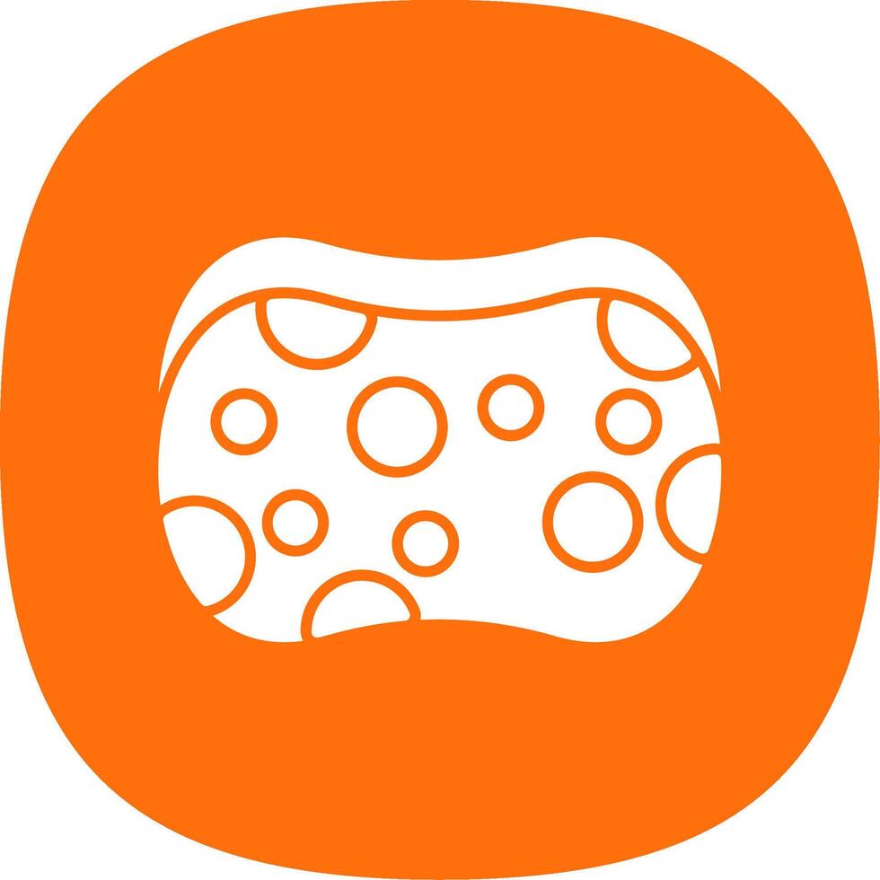 Sponge Glyph Curve Icon vector