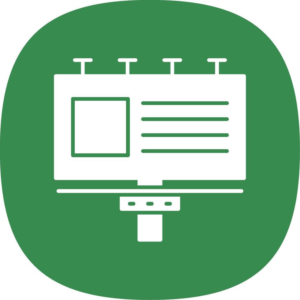 Billboards Glyph Curve Icon vector