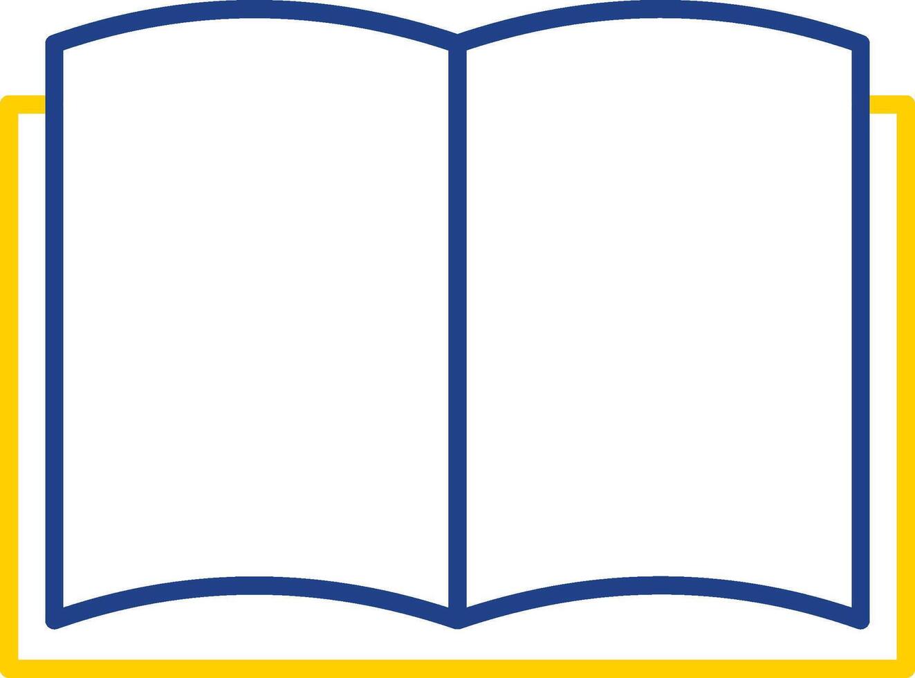 Art Book Line Two Color Icon vector