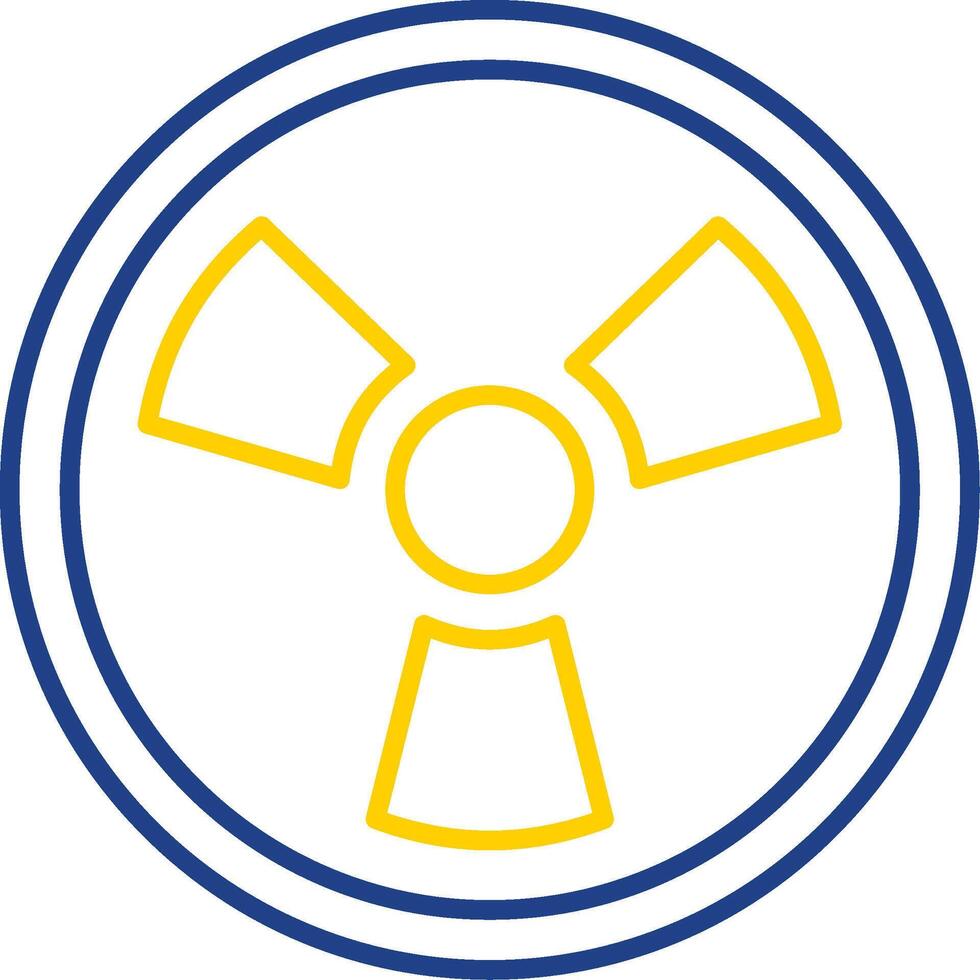 Nuclear Line Two Color Icon vector