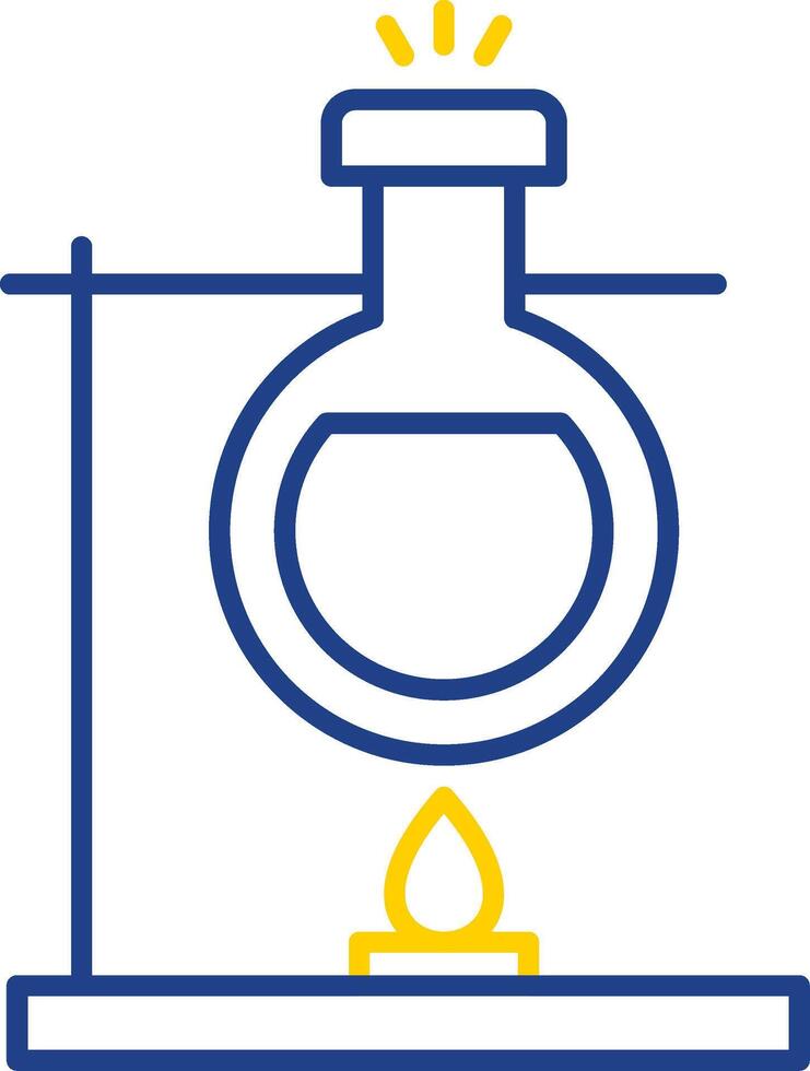Bunsen Burner Line Two Color Icon vector