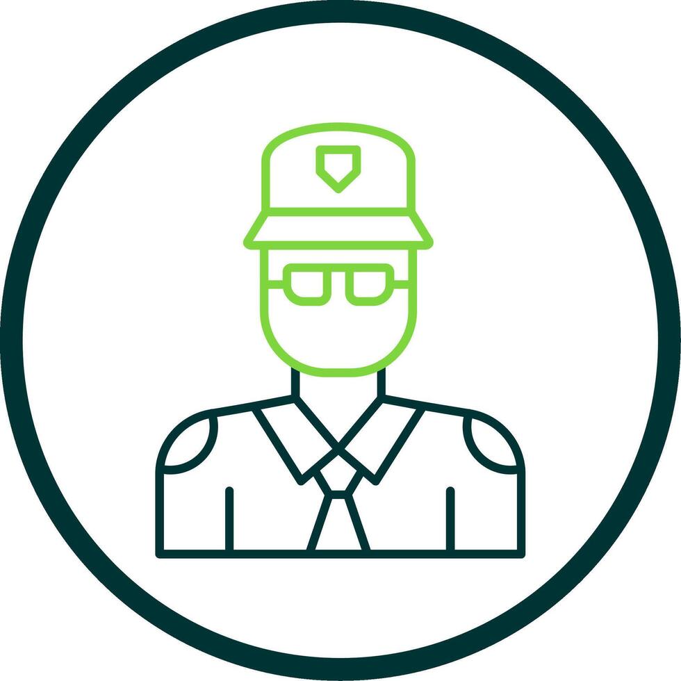 Police Line Circle Icon vector