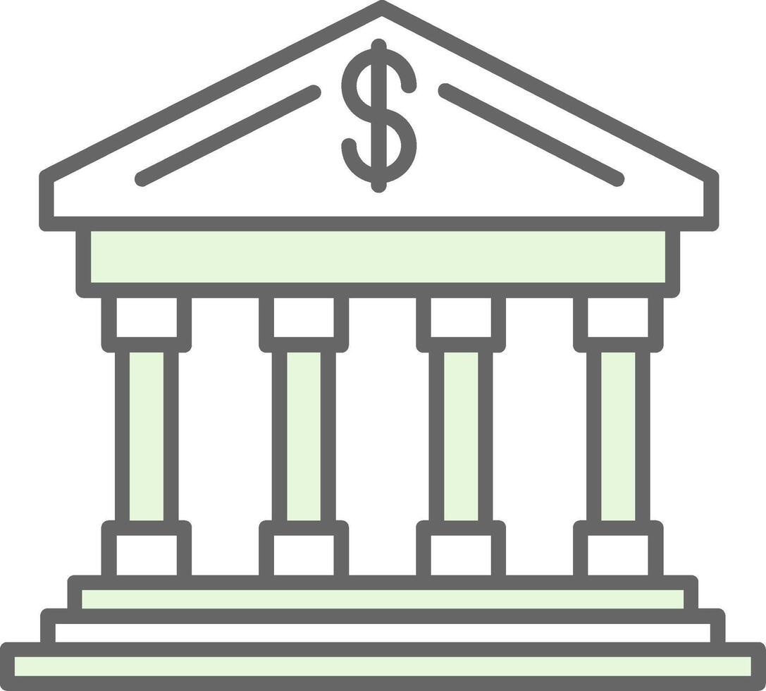 Bank Fillay Icon vector