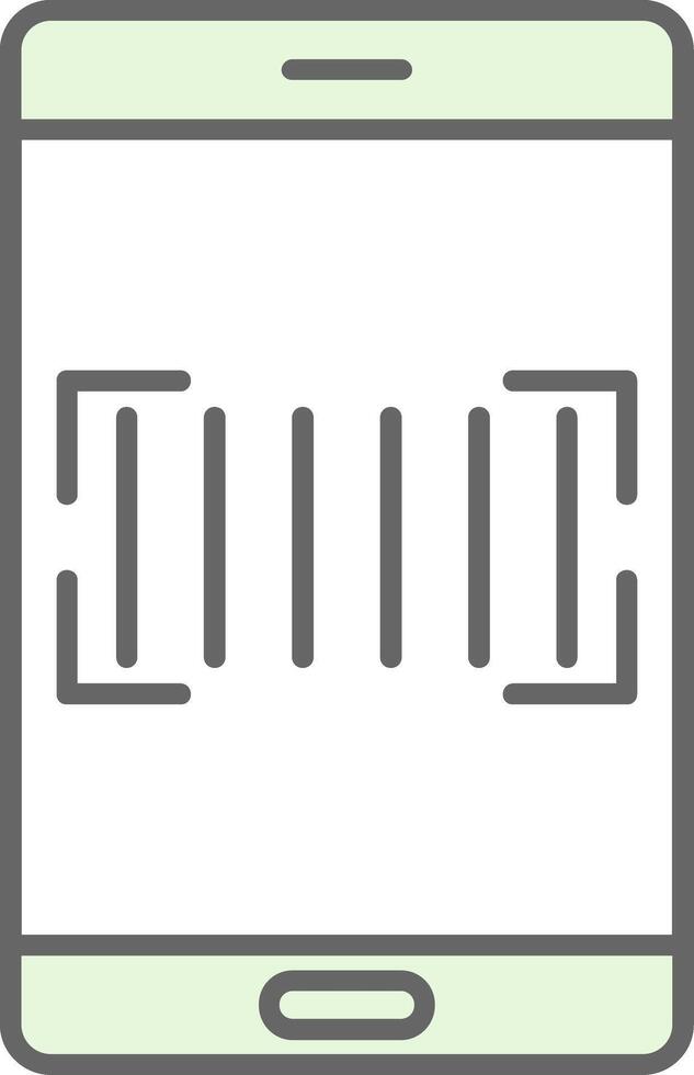 Barcode Scanner Fillay Icon vector
