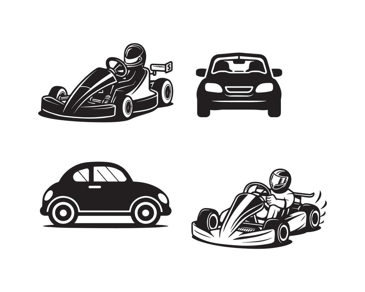 sports car silhouette icon graphic logo design vector