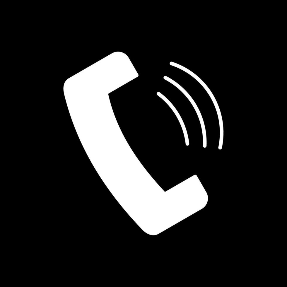 Phone Glyph Inverted Icon vector