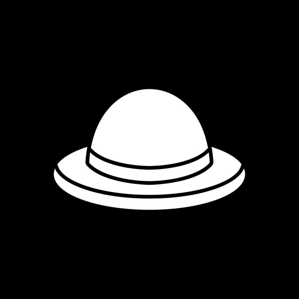 Hat Glyph Inverted Icon vector