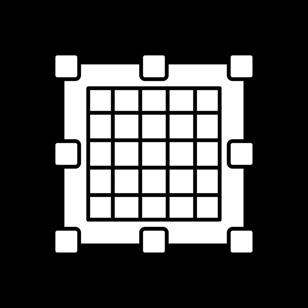 Grid Glyph Inverted Icon vector