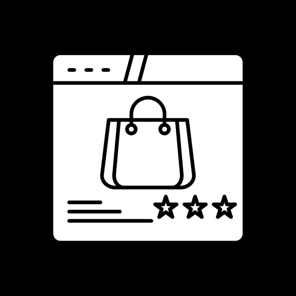 Shop Glyph Inverted Icon vector