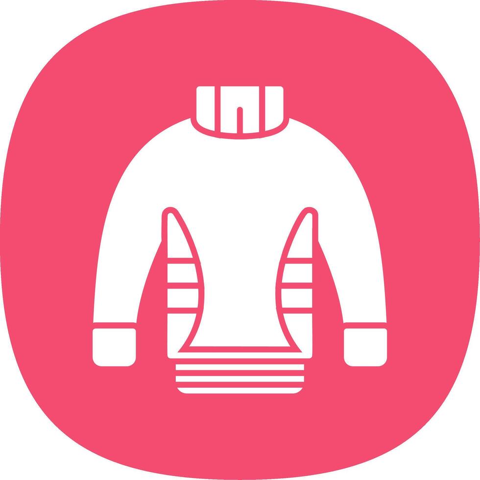 Sweater Glyph Curve Icon vector