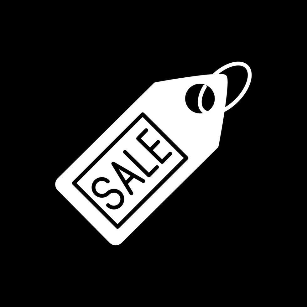 Sale Glyph Inverted Icon vector