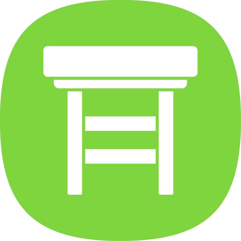 Stool Glyph Curve Icon vector