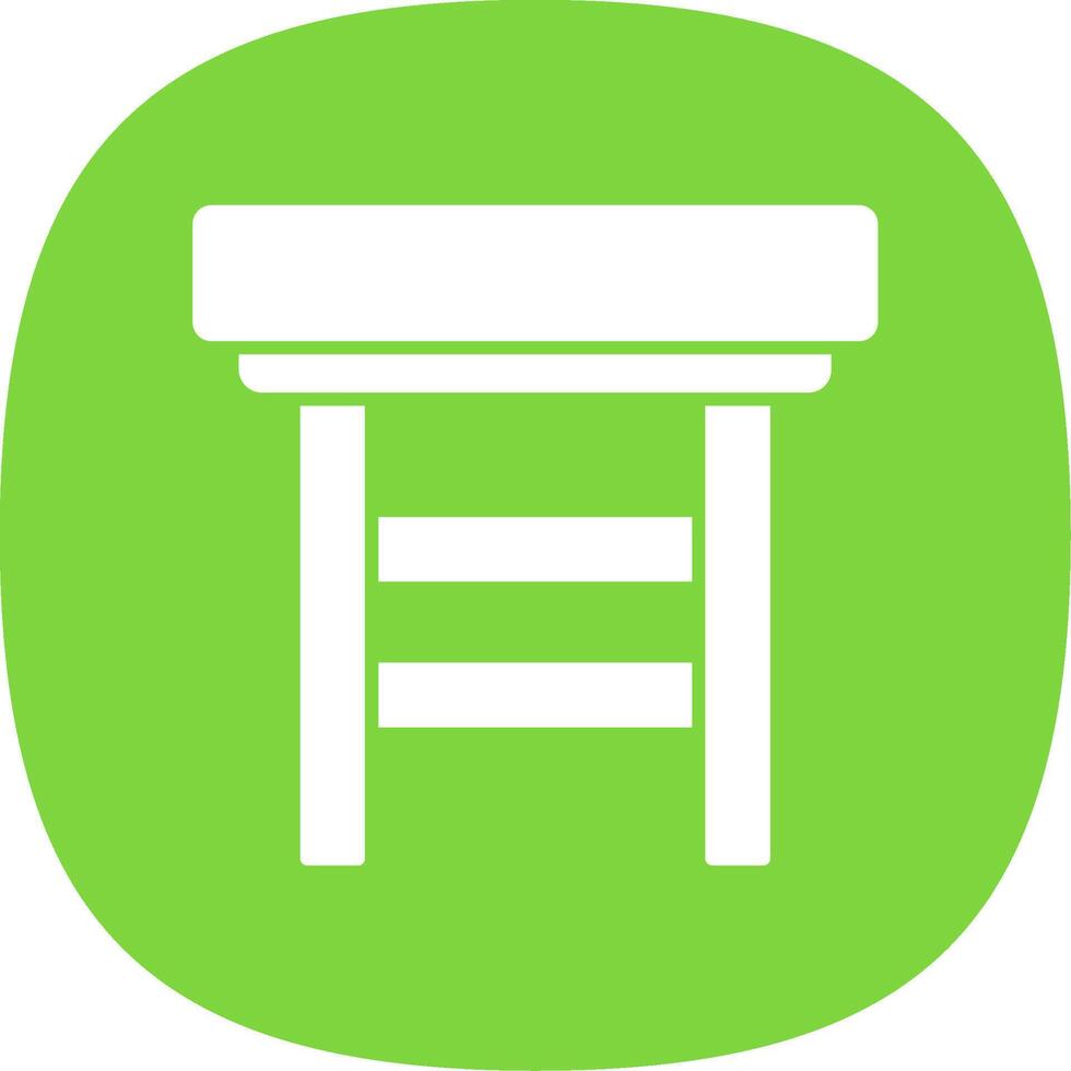 Stool Glyph Curve Icon vector