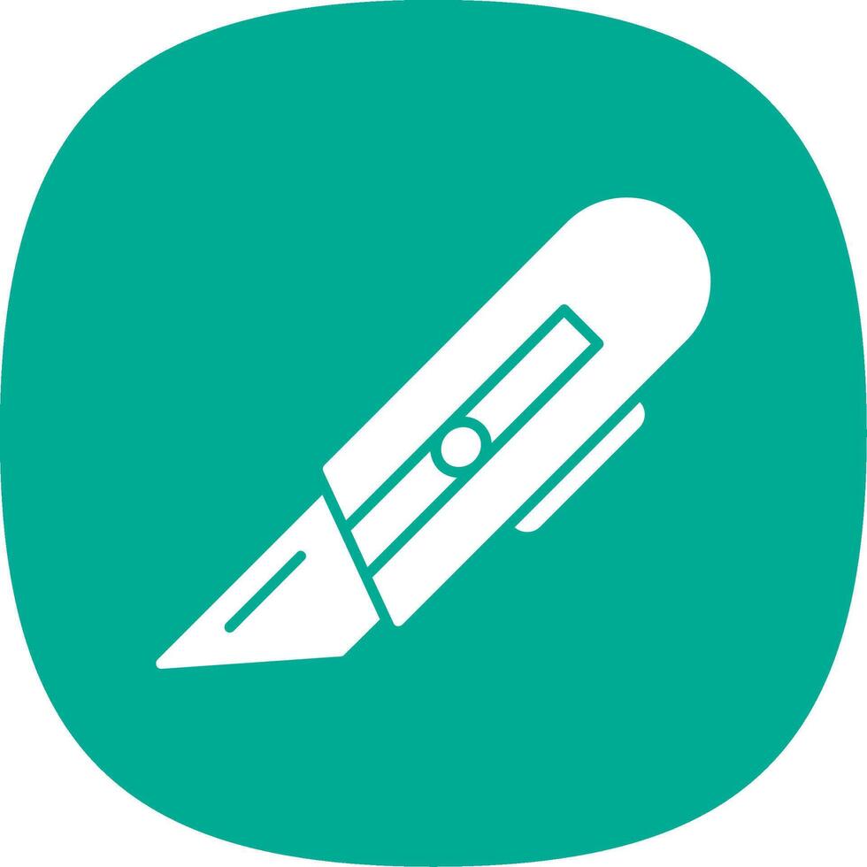 Utility Knife Glyph Curve Icon vector