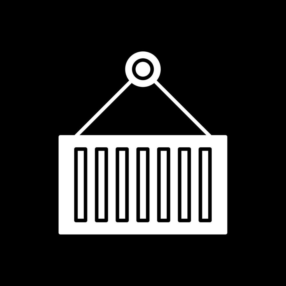 Container Glyph Inverted Icon vector