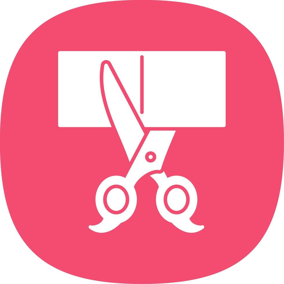 Scissors Glyph Curve Icon vector