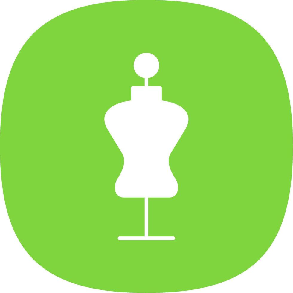 Mannequin Glyph Curve Icon vector