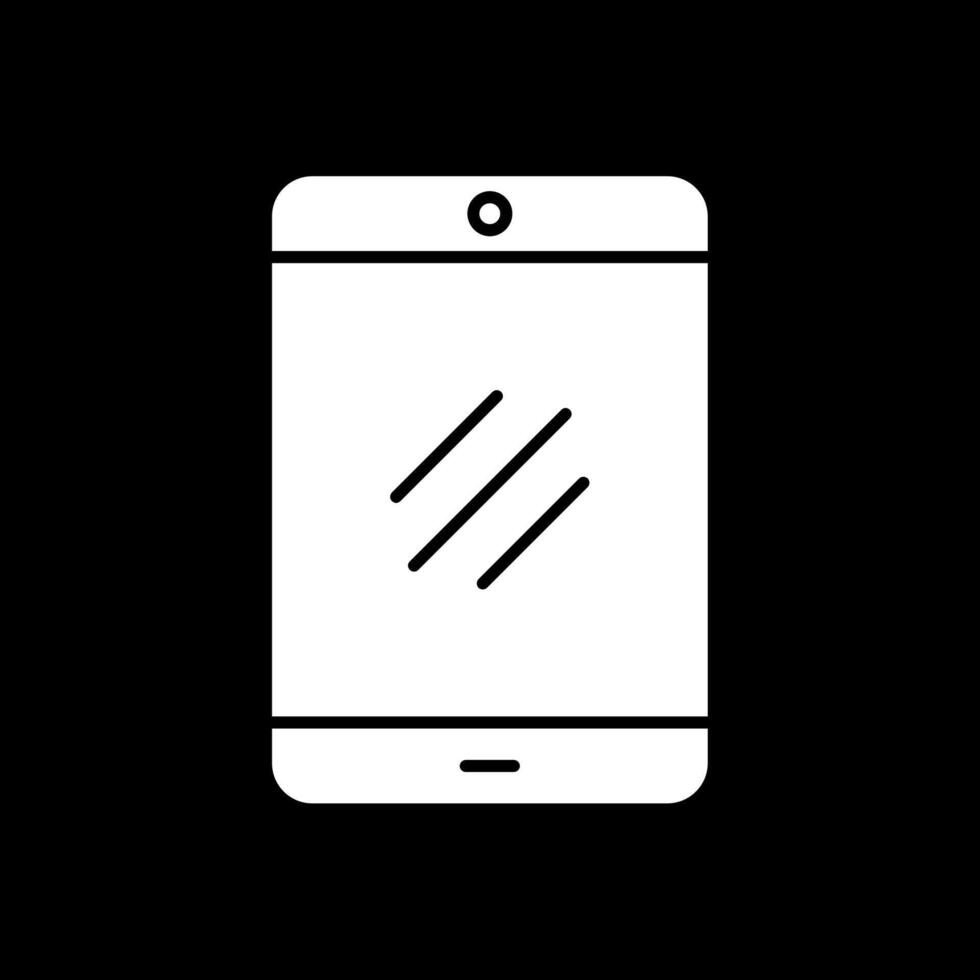 Smartphone Glyph Inverted Icon vector