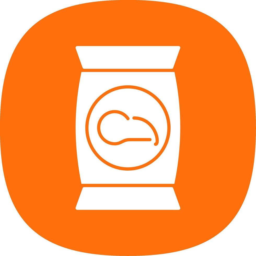 Crisps Glyph Curve Icon vector