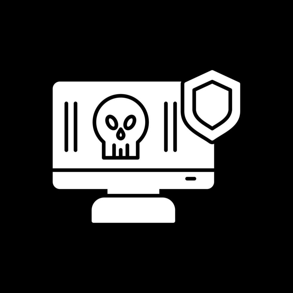 Antivirus Glyph Inverted Icon vector