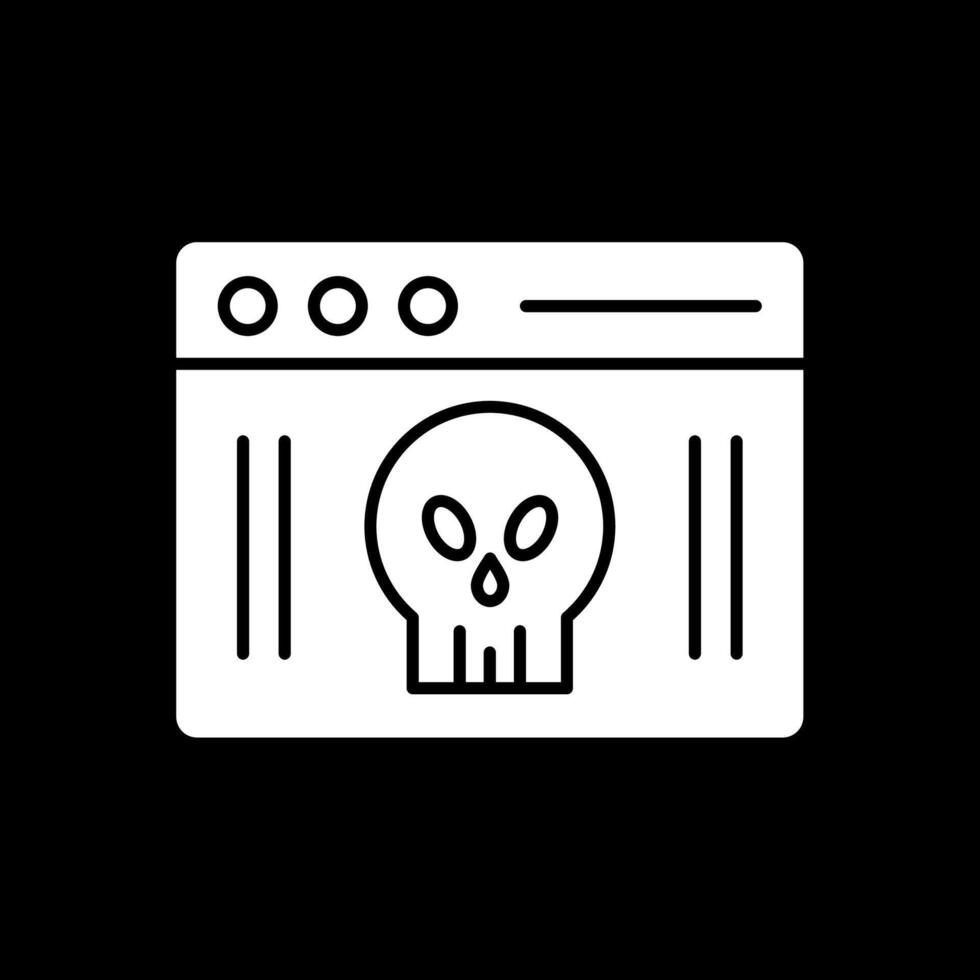 Webpage Glyph Inverted Icon vector
