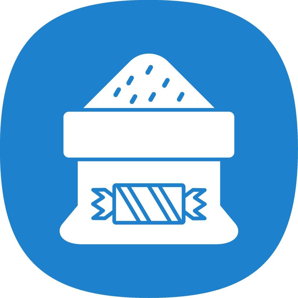 Sugar Glyph Curve Icon vector