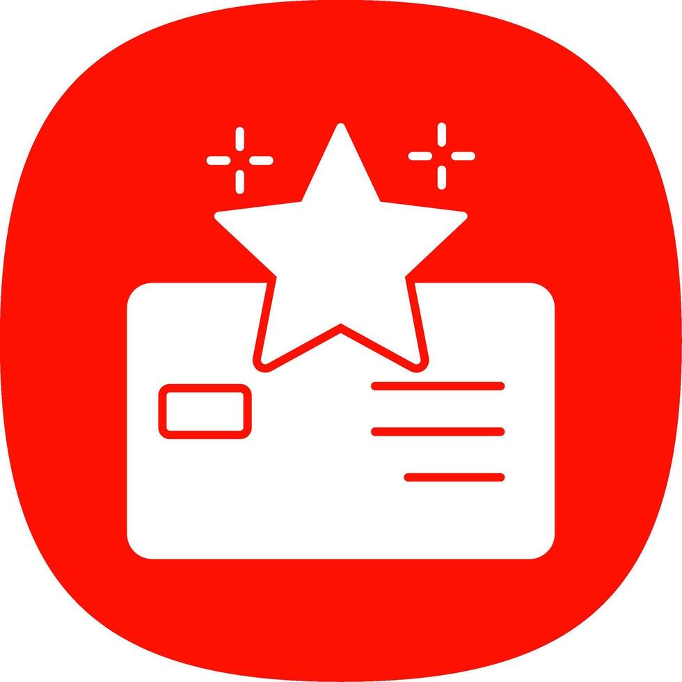 Loyalty Card Glyph Curve Icon vector