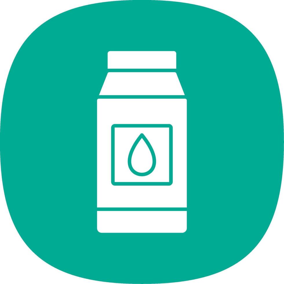 Milk Glyph Curve Icon vector