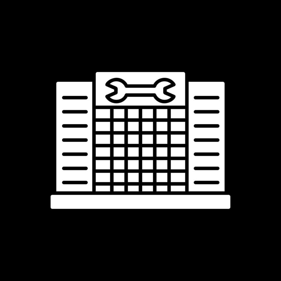 Labour Work Glyph Inverted Icon vector