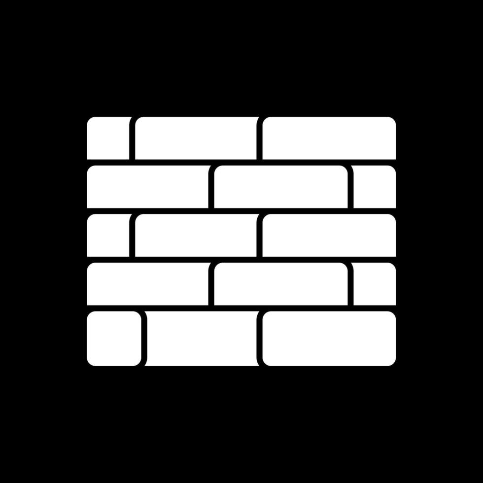 Brickwall Glyph Inverted Icon vector