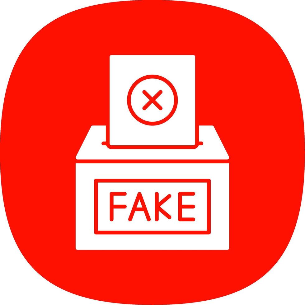 Fake Glyph Curve Icon vector