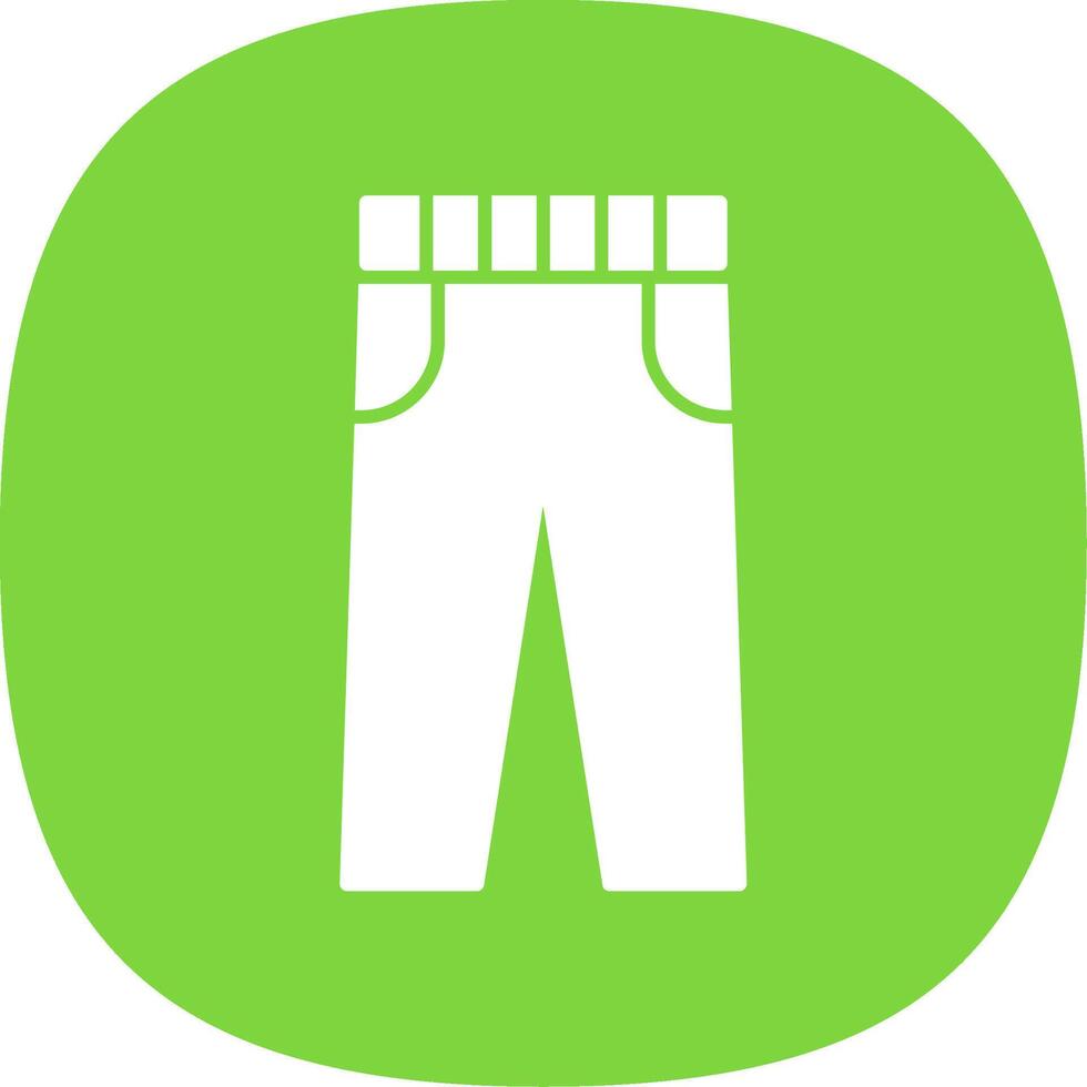 Trousers Glyph Curve Icon vector