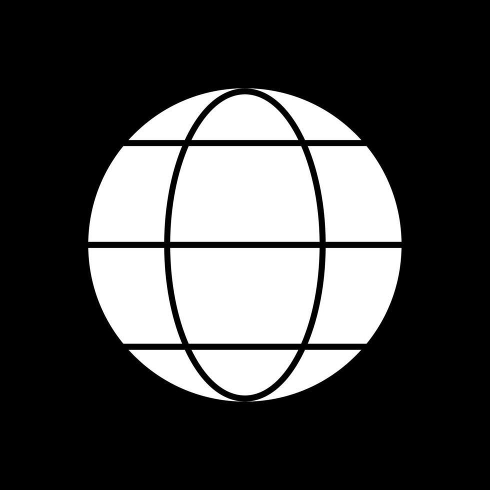 World Glyph Inverted Icon vector