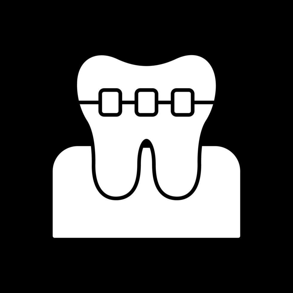 Braces Glyph Inverted Icon vector