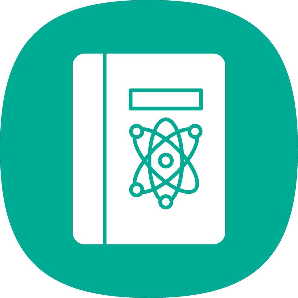 Science Book Glyph Curve Icon vector