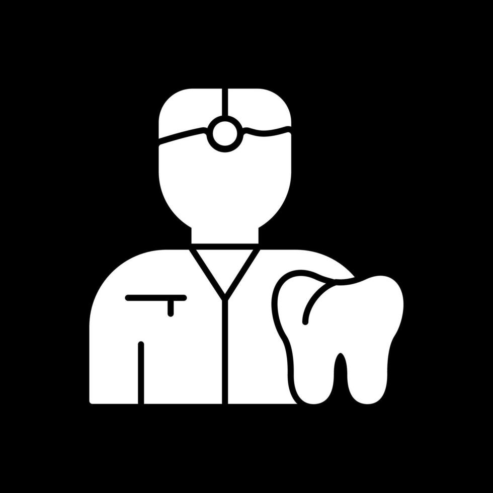 Dentist Glyph Inverted Icon vector