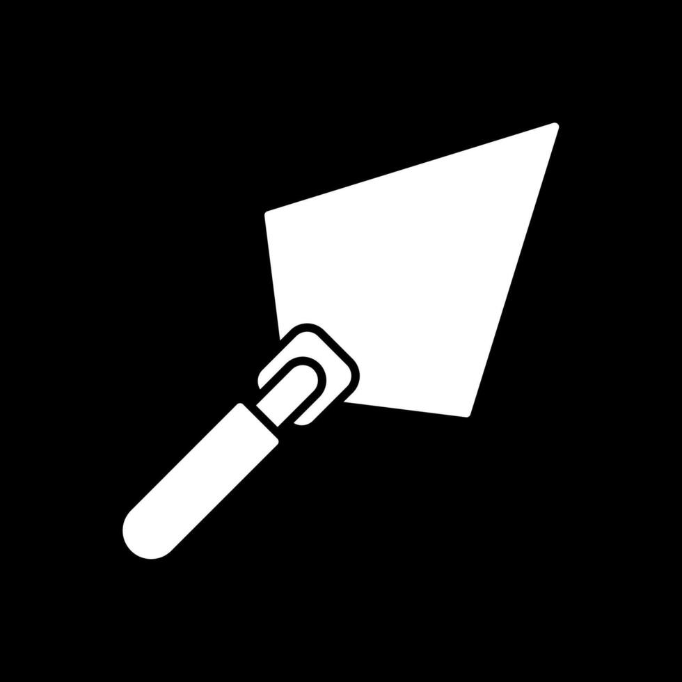 Trowel Glyph Inverted Icon vector