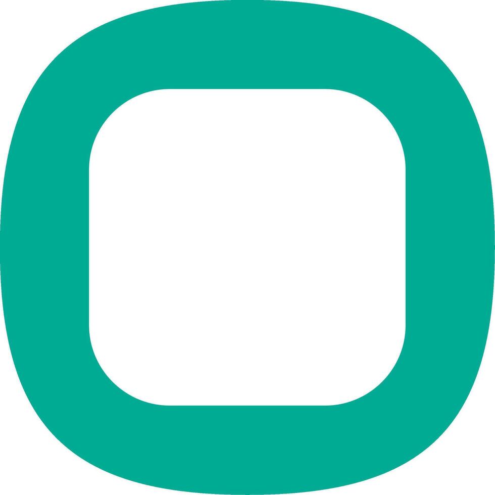 Round Corner Glyph Curve Icon vector