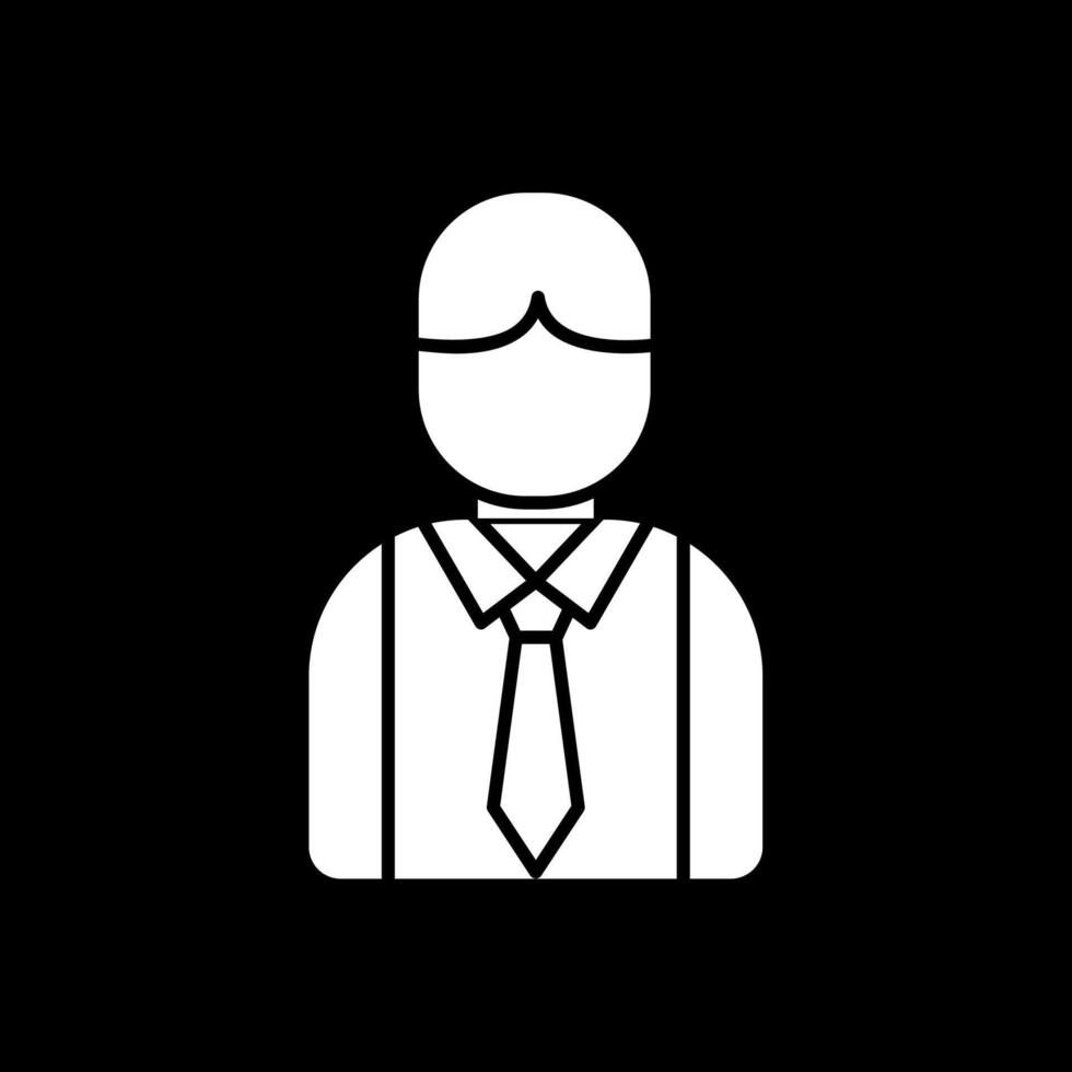 Employee Glyph Inverted Icon vector