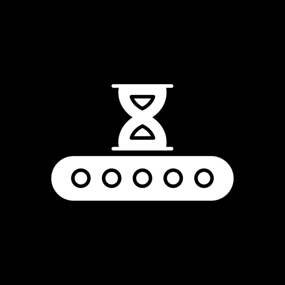 Waiting Glyph Inverted Icon vector