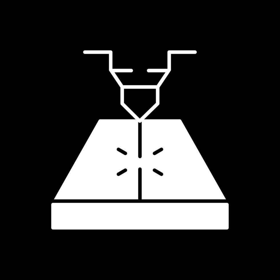 Laser Glyph Inverted Icon vector