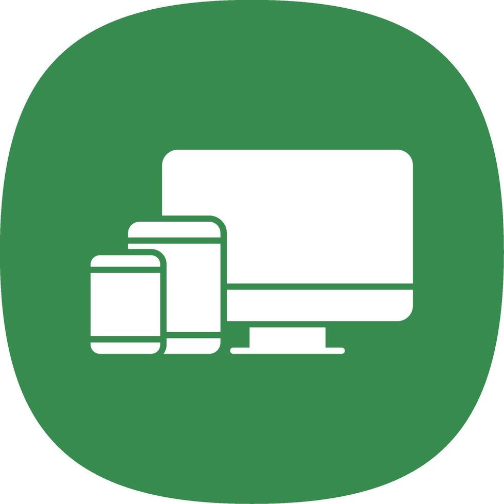 Responsive Design Glyph Curve Icon vector