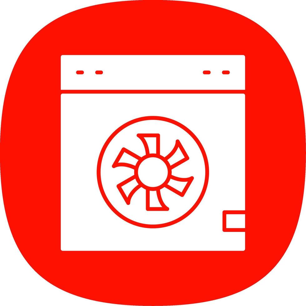 Cooler Glyph Curve Icon vector