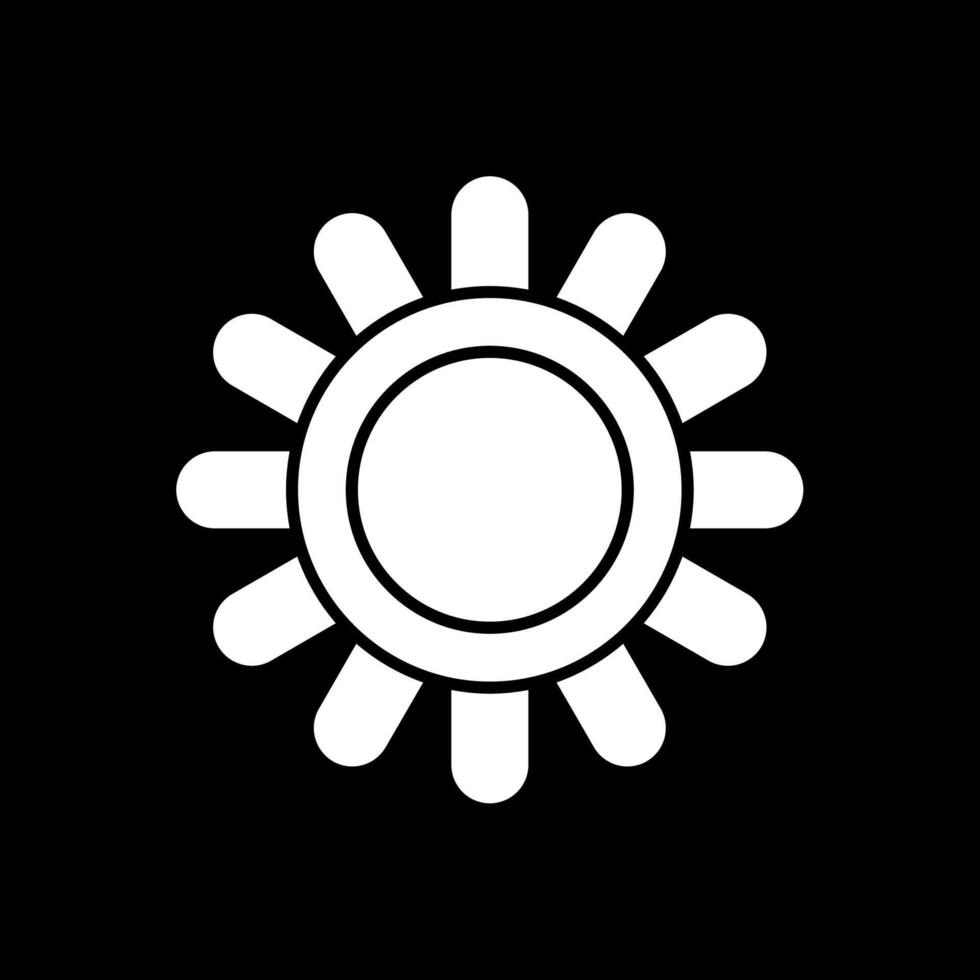 Sea Urchin Glyph Inverted Icon vector