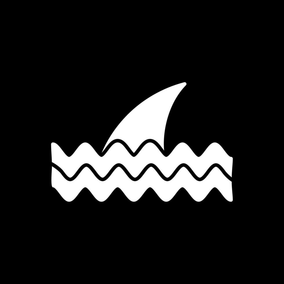 Fins Glyph Inverted Icon vector