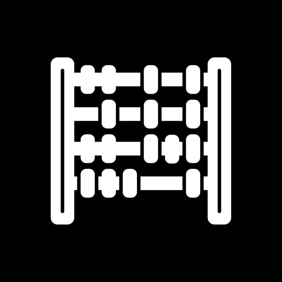 Abacus Glyph Inverted Icon vector